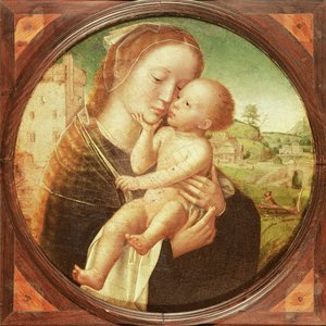 Virgen y niño de Adriaen Isenbrandt or Isenbrant